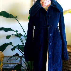 Vintage Royal Blue Corduroy Coat